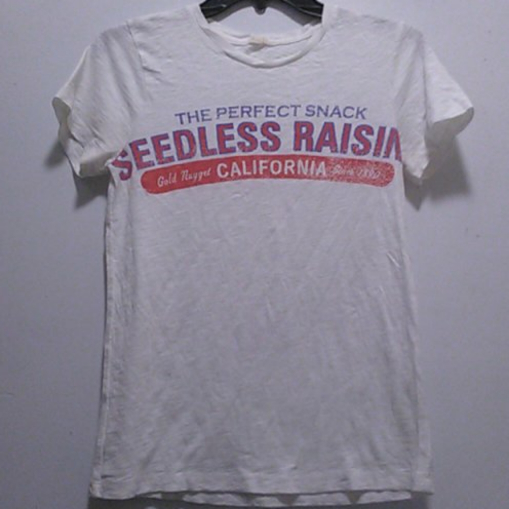 White graphic print tee size small J. CREW